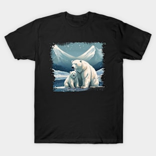 Mother and Child Winter Bears T-Shirt